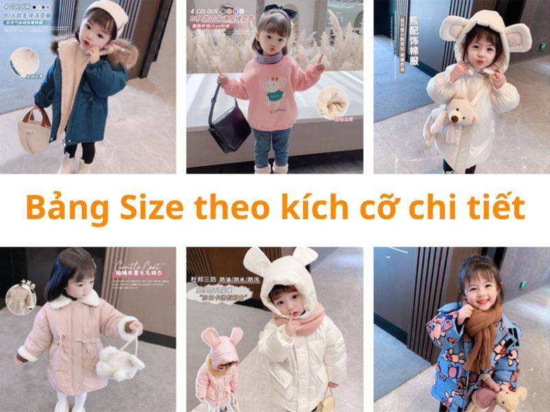 bảng size quần áo trẻ em Quảng Châu