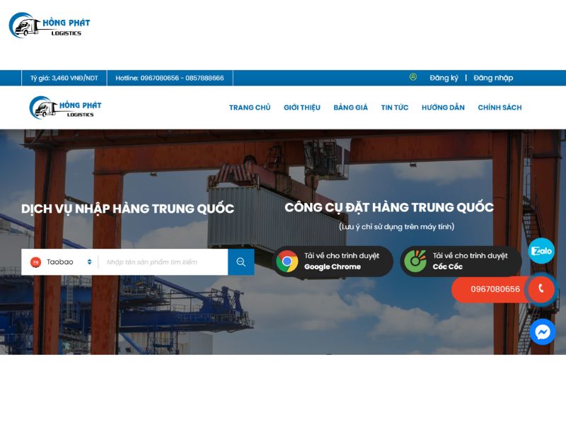 Mua hàng 1688 bằng tiếng Việt thuận tiện qua website Hồng Phát Logistics