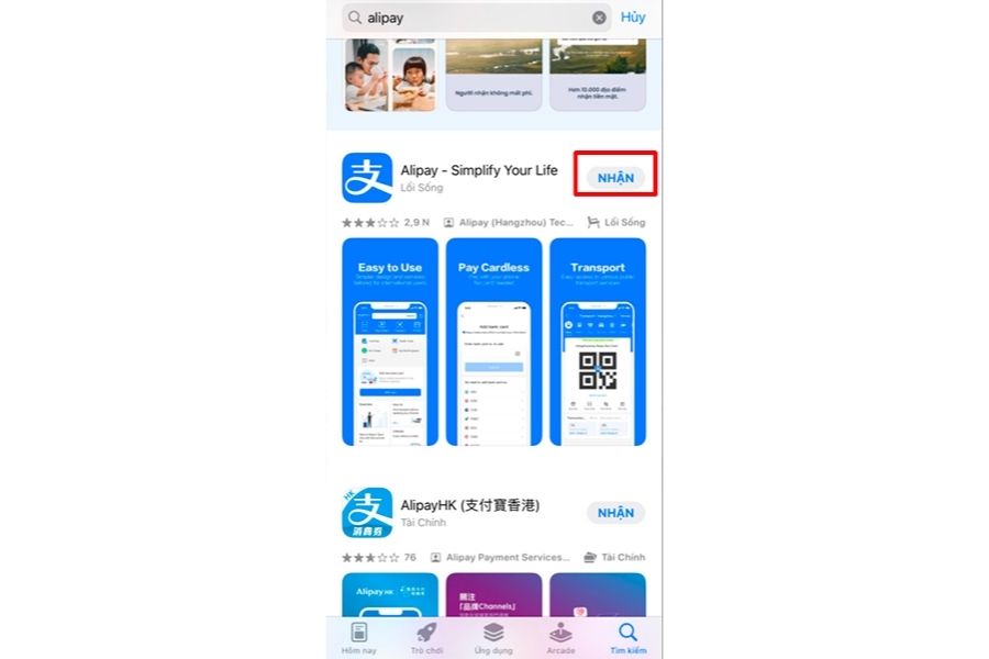 Hướng dẫn xác thực tài khoản Alipay