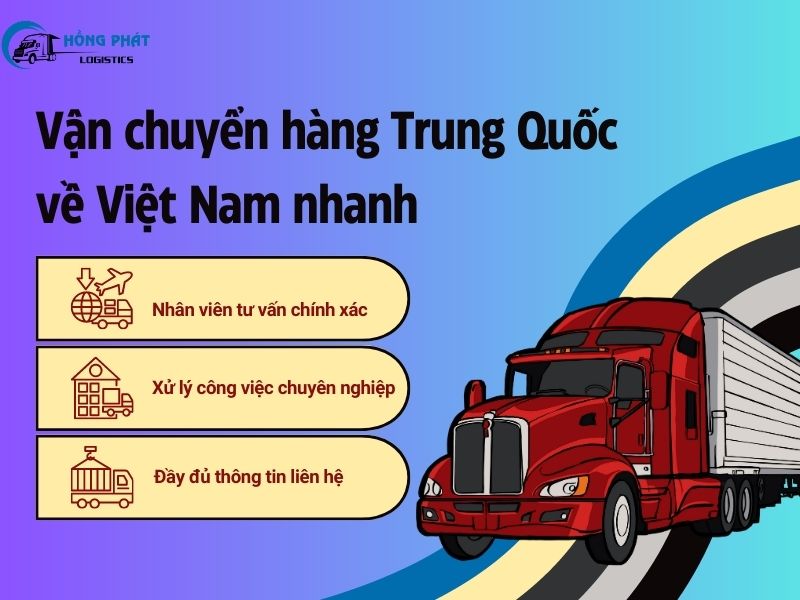 Vận chuyển hàng Trung Quốc về Việt Nam nhanh, uy tín, giá rẻ