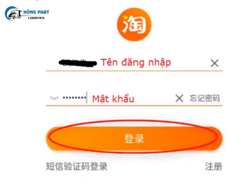 hướng dẫn Đăng nhập taobao