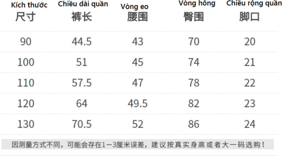 Dịch bảng size quần áo Trung Quốc chuẩn nhất