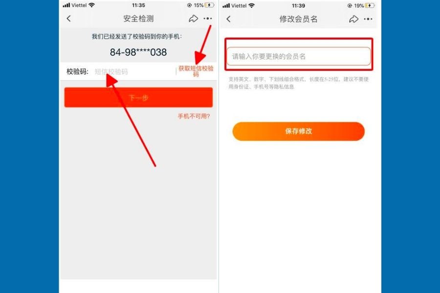 Cách đổi tên đăng nhập Taobao